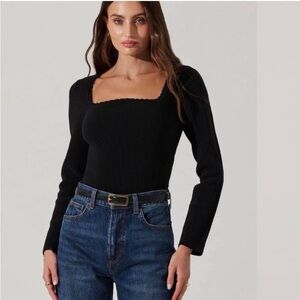 ASTR the Label Ribbed Knit Long Sleeve